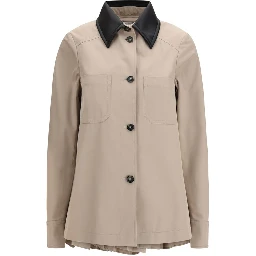 Beige Polyester Trench Coat
