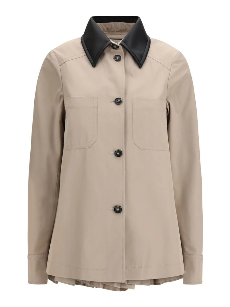 Beige Polyester Trench Coat