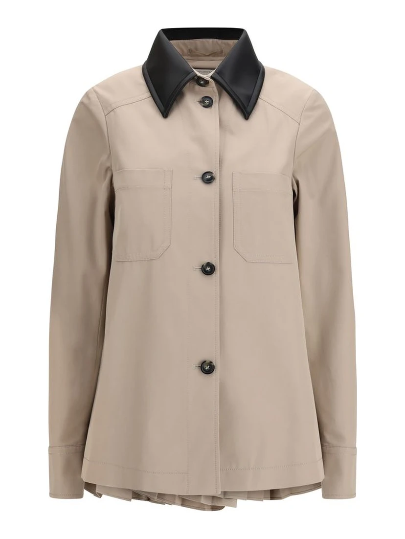 Beige Polyester Trench Coat