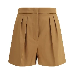 Beige Cotton Bermuda Shorts