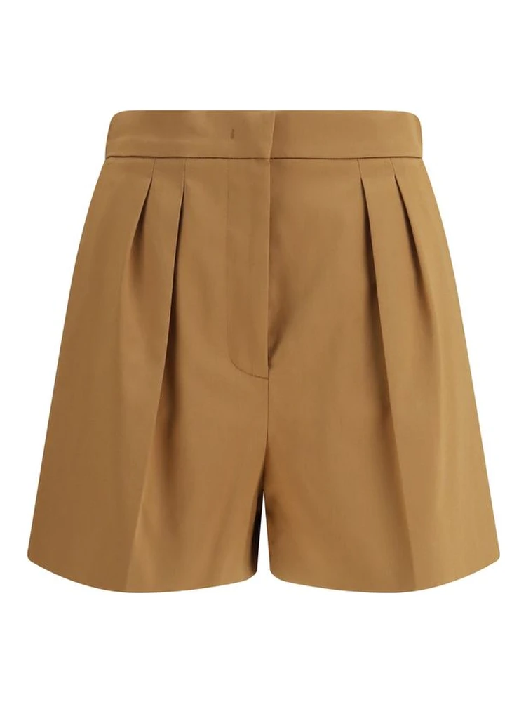 Beige Cotton Bermuda Shorts