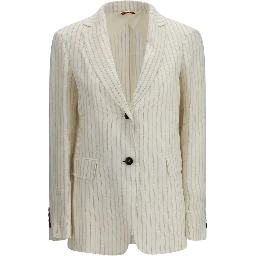 Beige Linen Blazer