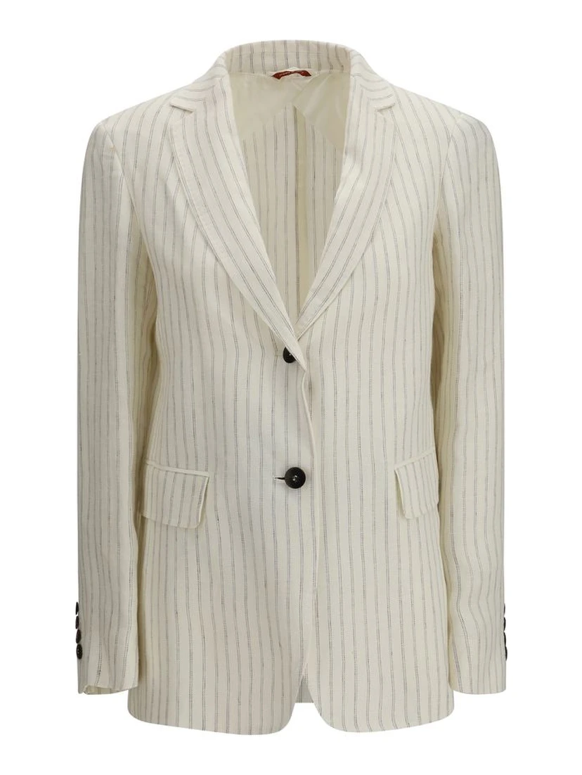 Beige Linen Blazer
