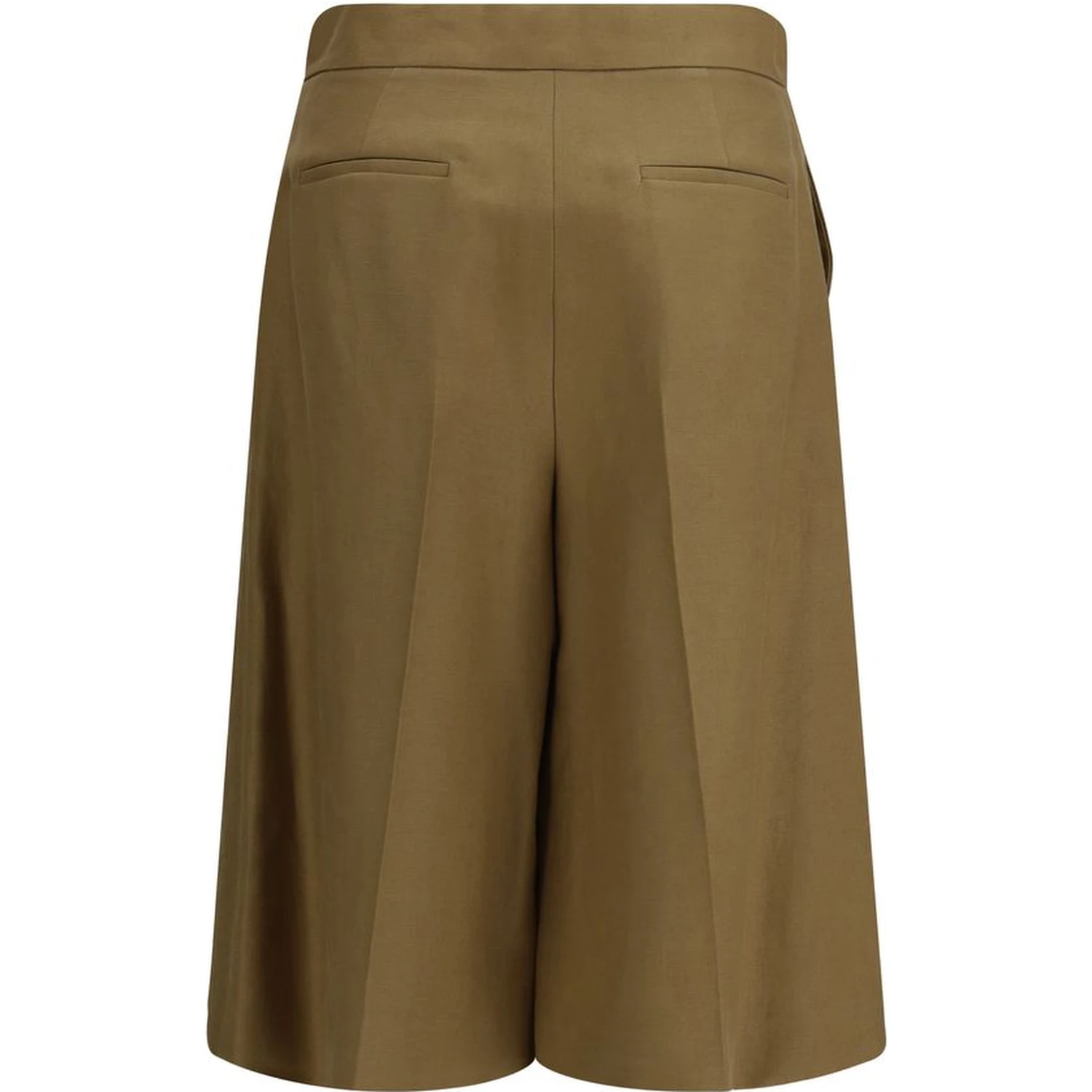 Bicolor Linen Bermuda Shorts