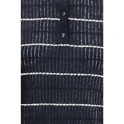 Blue Silk Polo Shirt