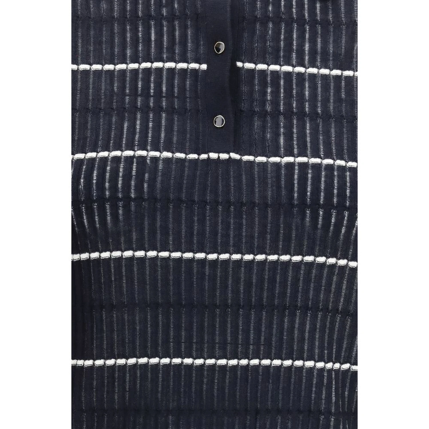 Blue Silk Polo Shirt