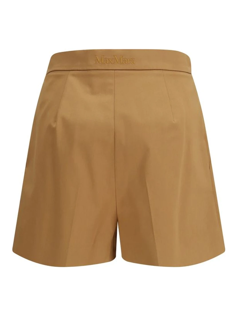 Beige Cotton Bermuda Shorts