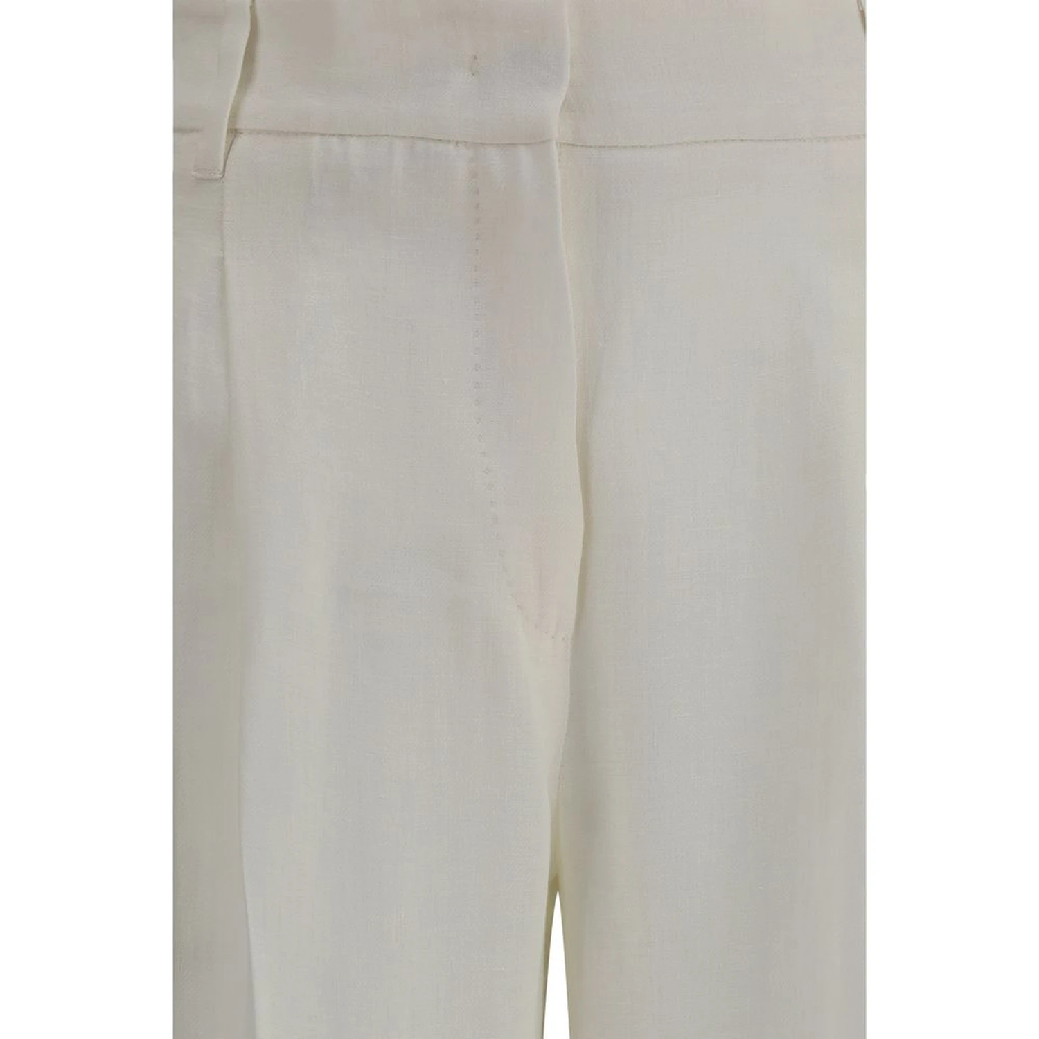 White Linen Casual Pants