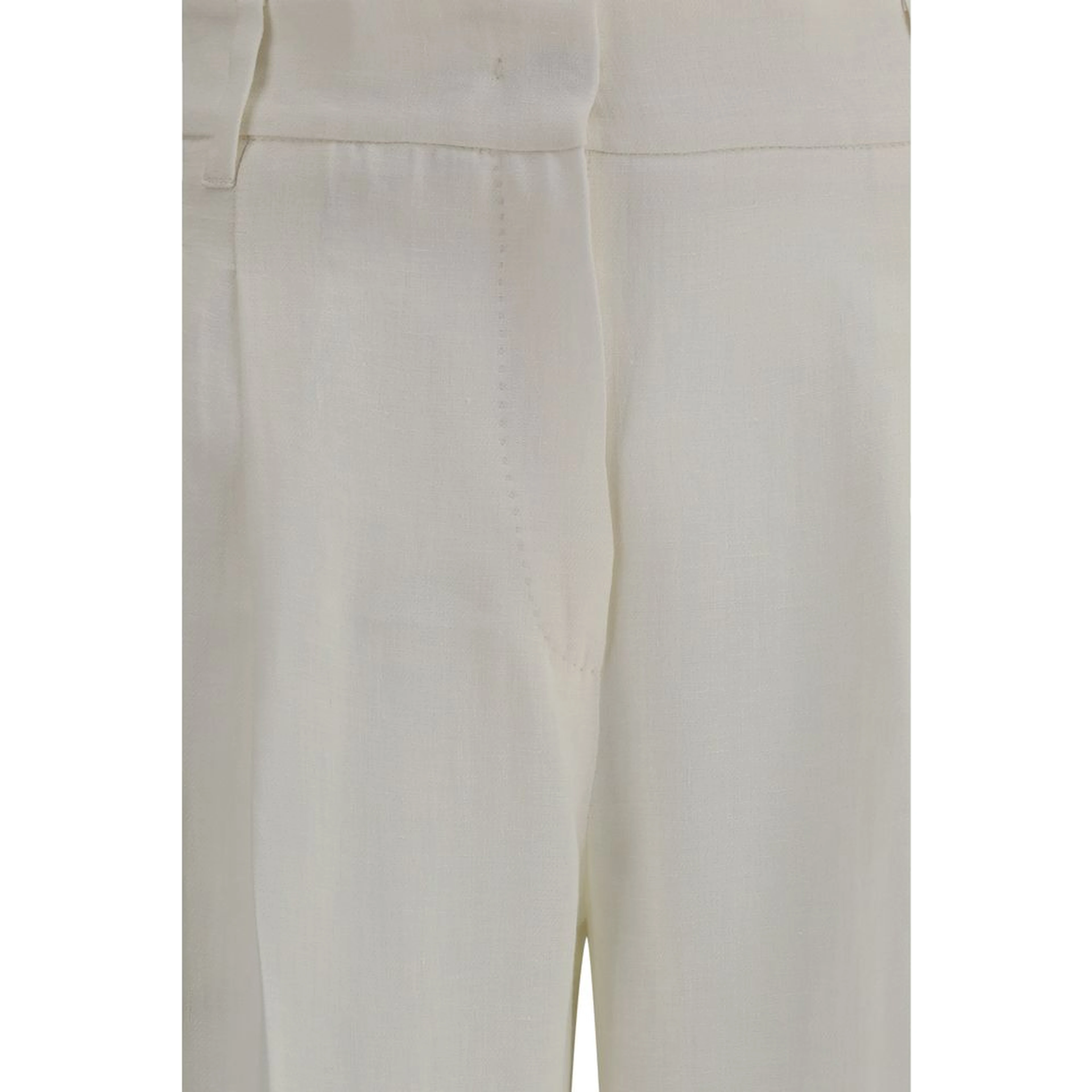 White Linen Casual Pants