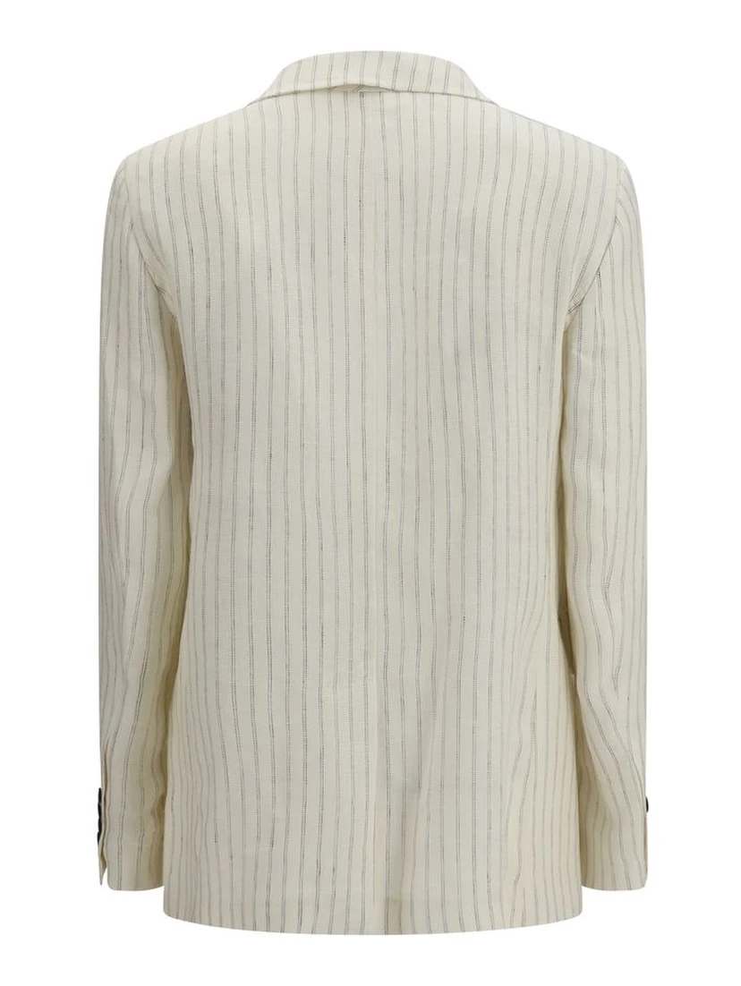 Beige Linen Blazer