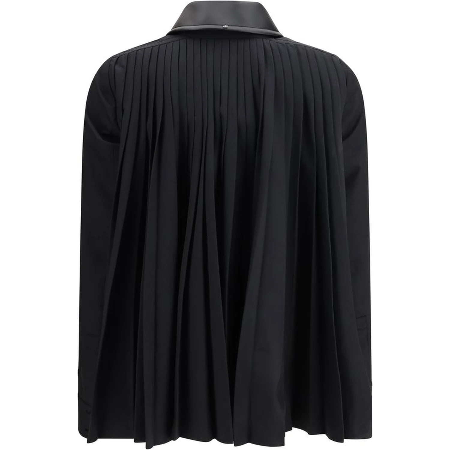 Black Polyester Trench Coat
