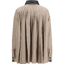 Beige Polyester Trench Coat