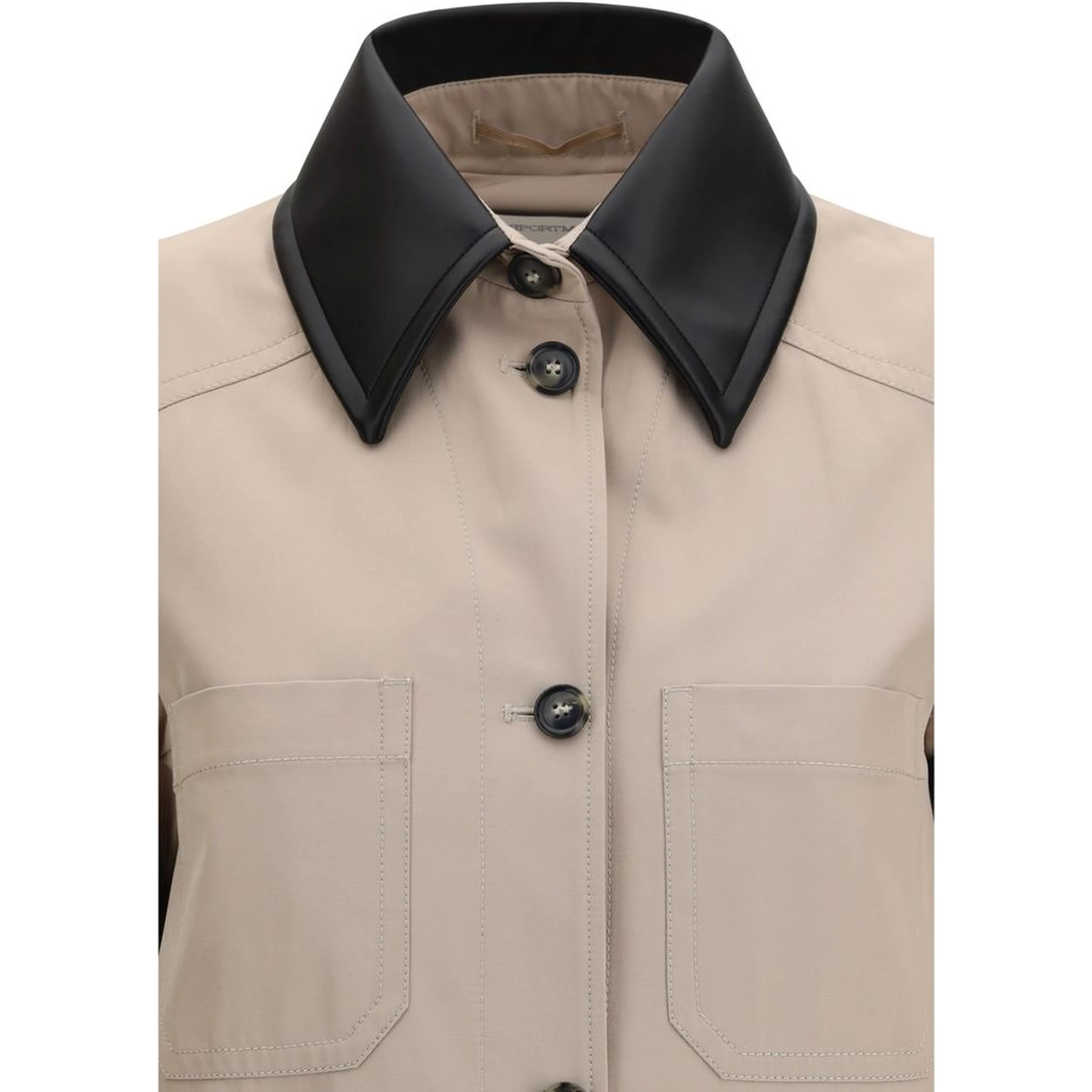 Beige Polyester Trench Coat