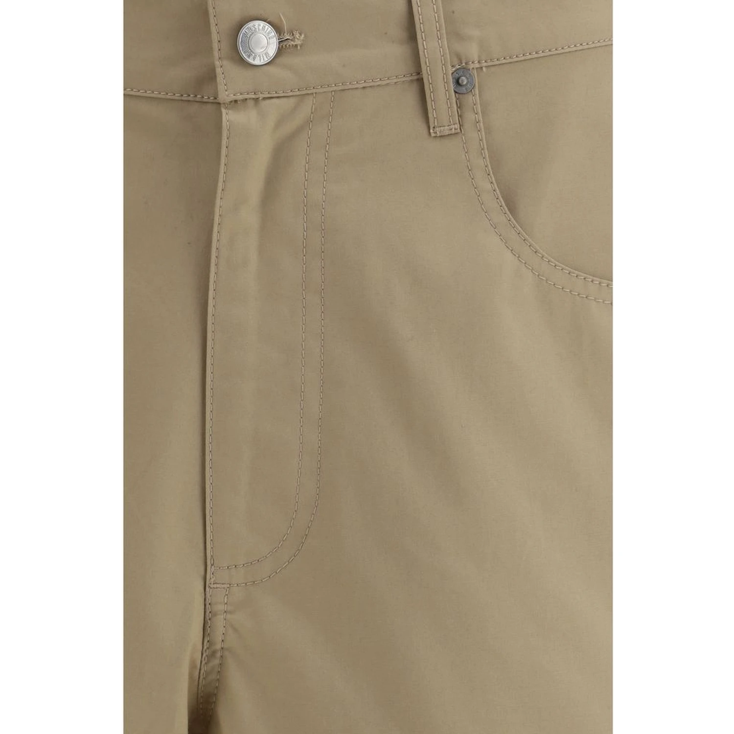 Beige Cotton Bermuda Shorts