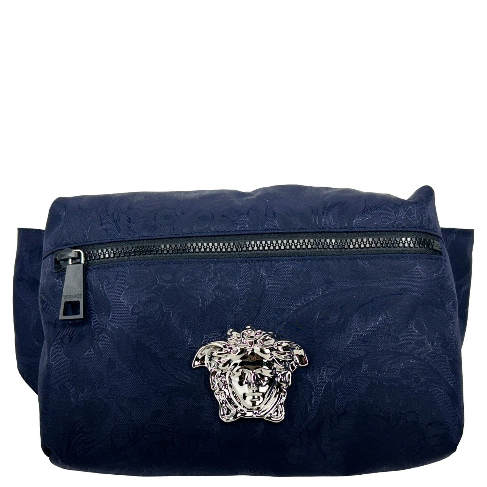 Versace Medusa Navy Nylon Belt Bag Waist Fanny Pack Purse