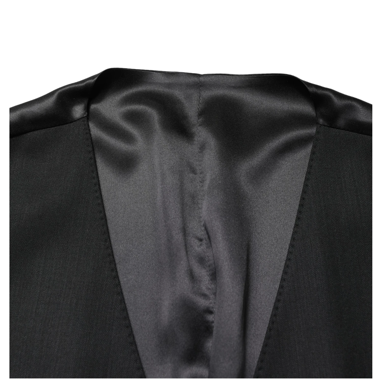 Black Wool Single Breasted Men Waistcoat Vest