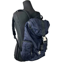 Versace Medusa Nylon Buckle Drawstring Backpack Bag