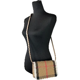 Burberry Small Leather Madison Crossbody Check Bag