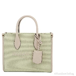 Michael Kors Mirella Small Powder Blush Canvas Shopper Crossbody Handbag Purse