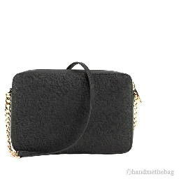 Michael Kors Women'S Top Zip Closure Saffiano Leather Crossbody Bag, Black