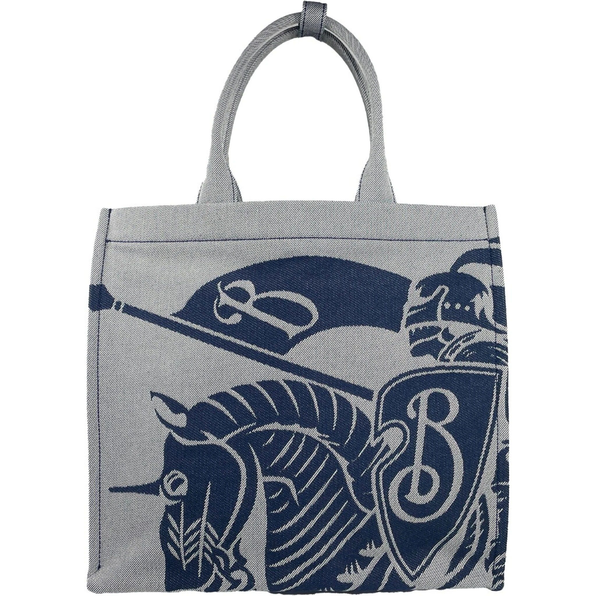 Burberry Navy EKD Canvas Tote Bag With Coin Pouch