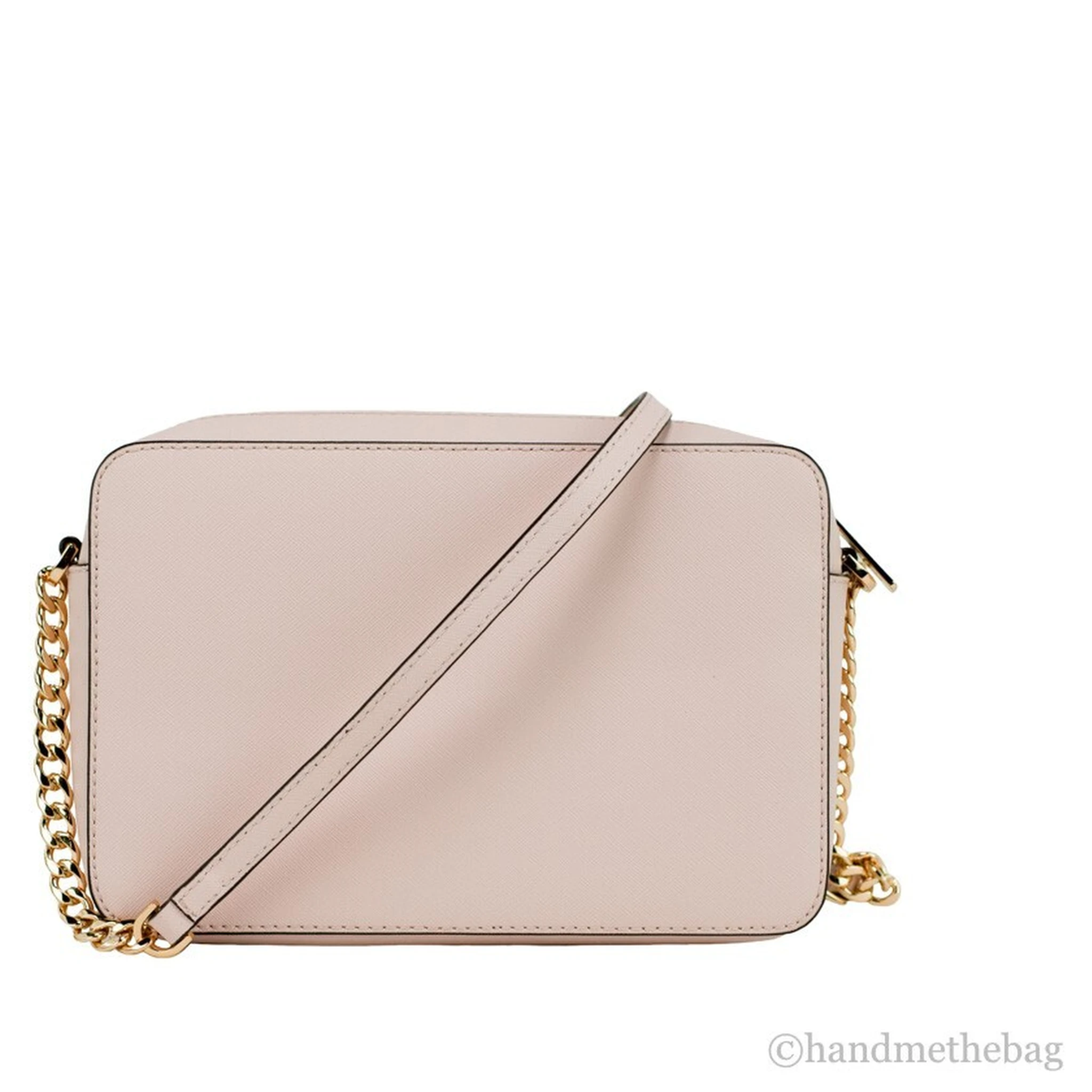 Michael Kors Adult Saffiano Leather East West Crossbody Handbag With 2 Slit Pockets, Blush