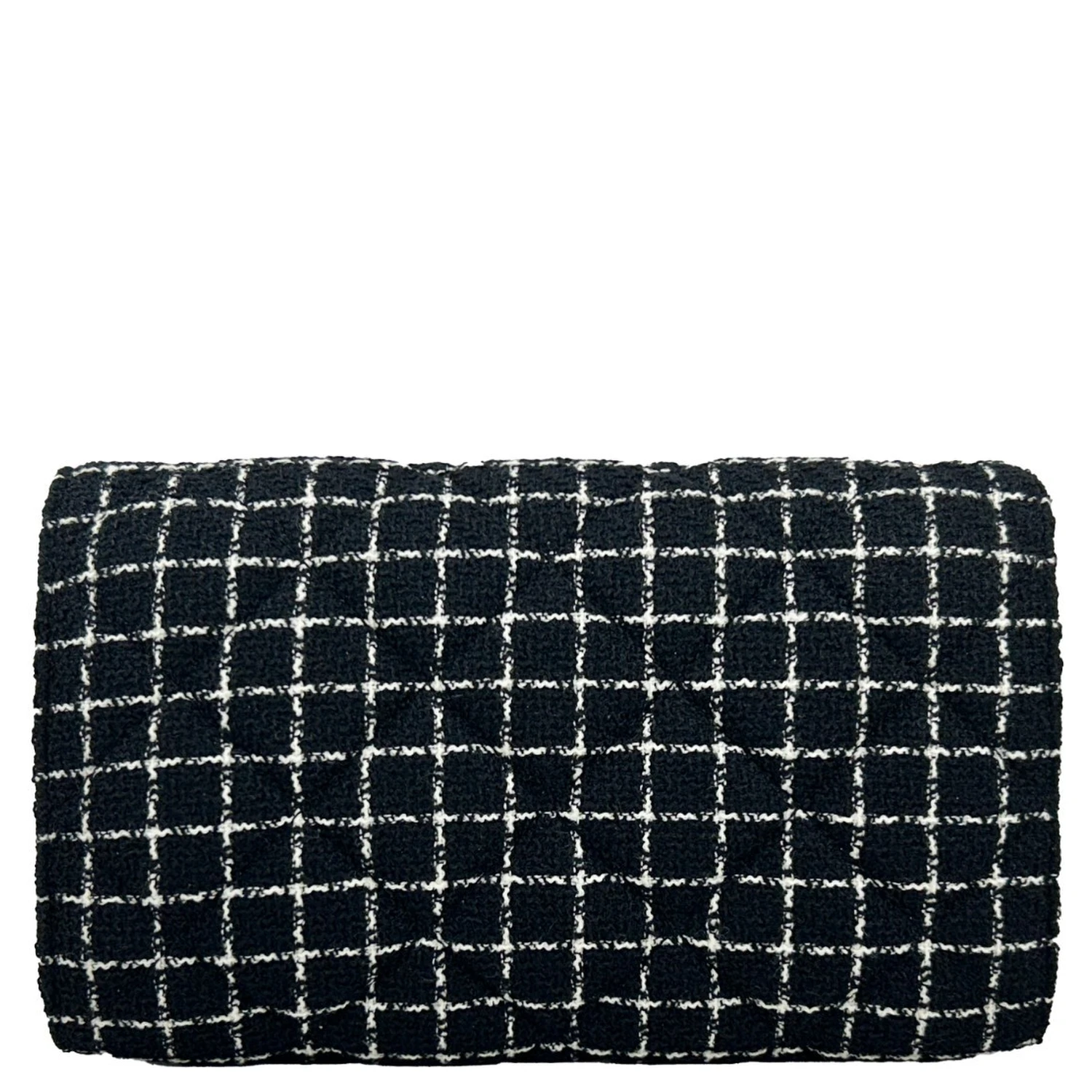 Versace Wallet On A Chain Fabric Black Crossbody Bag