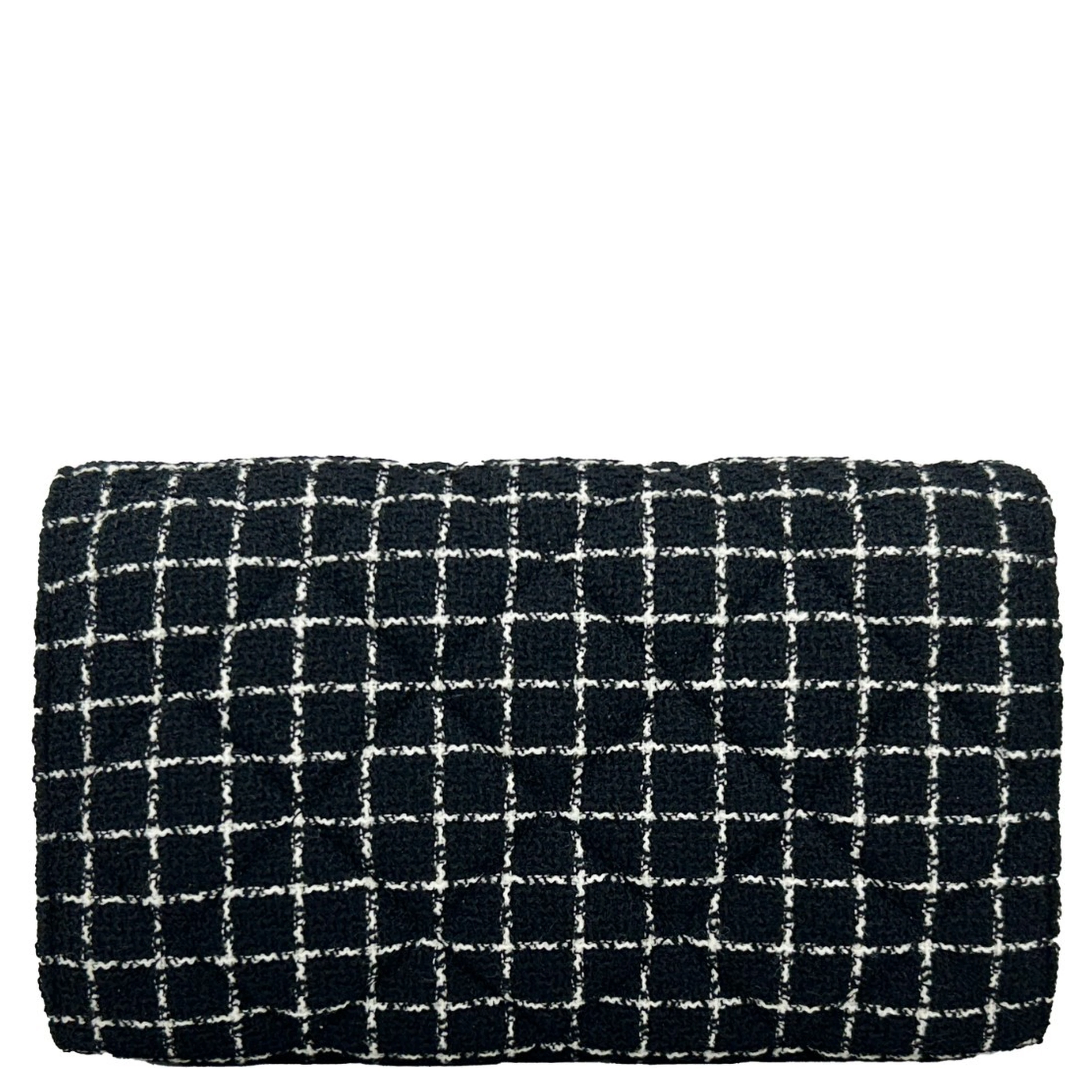 Versace Wallet On A Chain Fabric Black Crossbody Bag