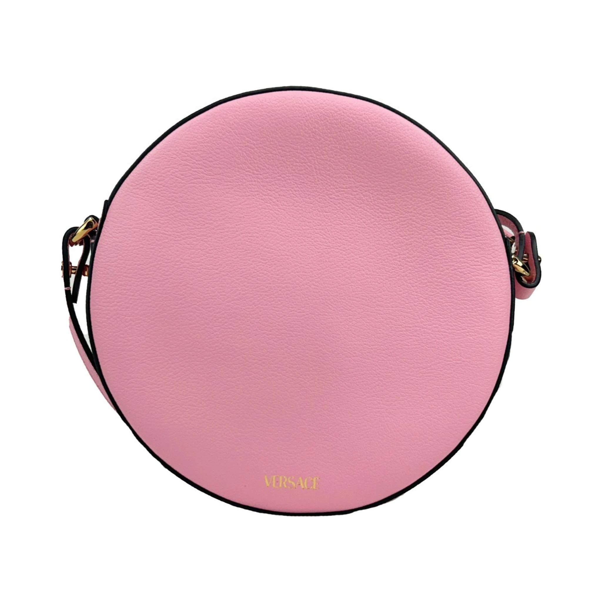 Versace Round Disco Leather Camera Case Crossbody Bag