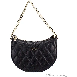 Kate Spade Carey Small Black Quilted Leather Zip Top Crossbody Bag