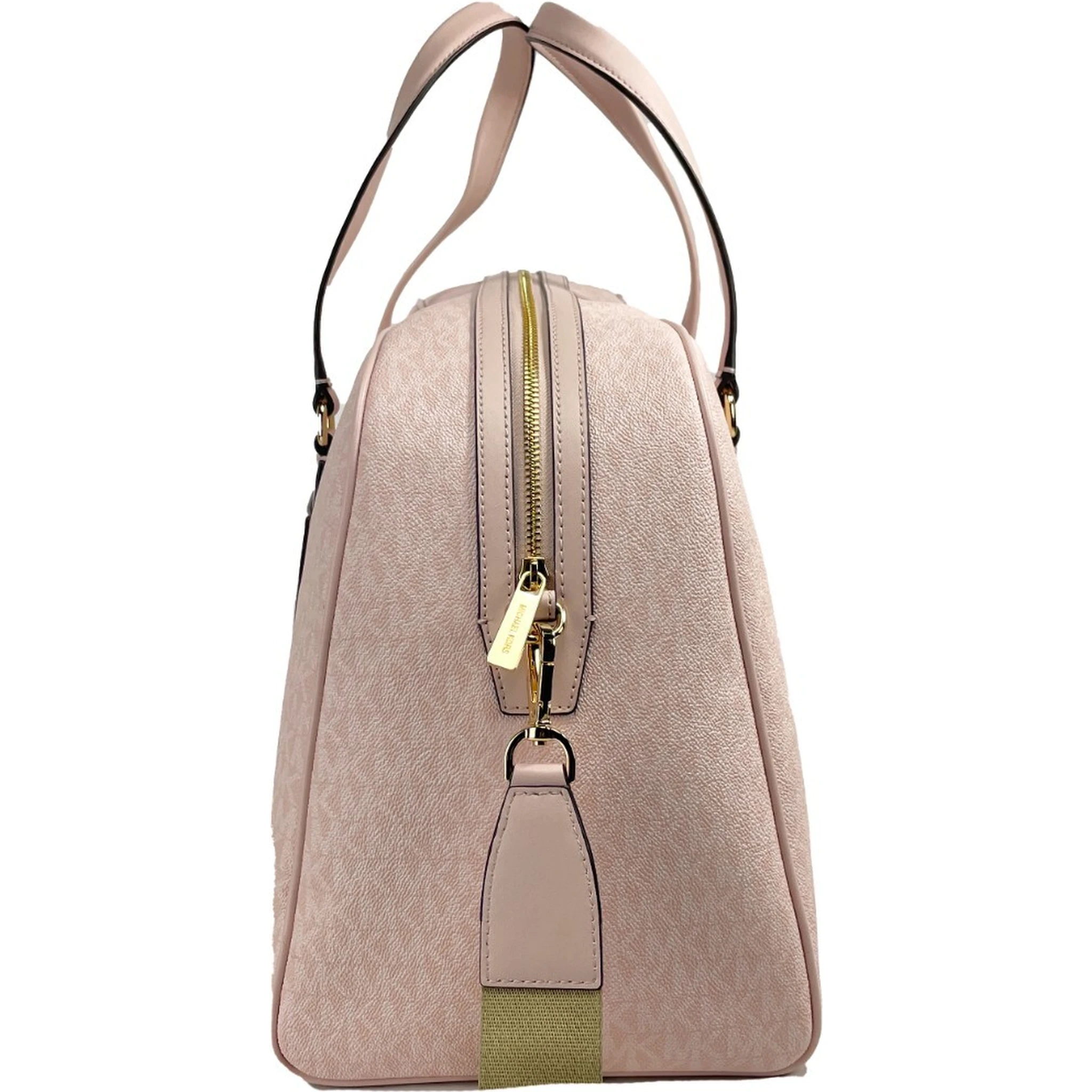 Michael Kors Travel Extra Large Powder Blush PVC Top Zip Weekender Luggage Bag