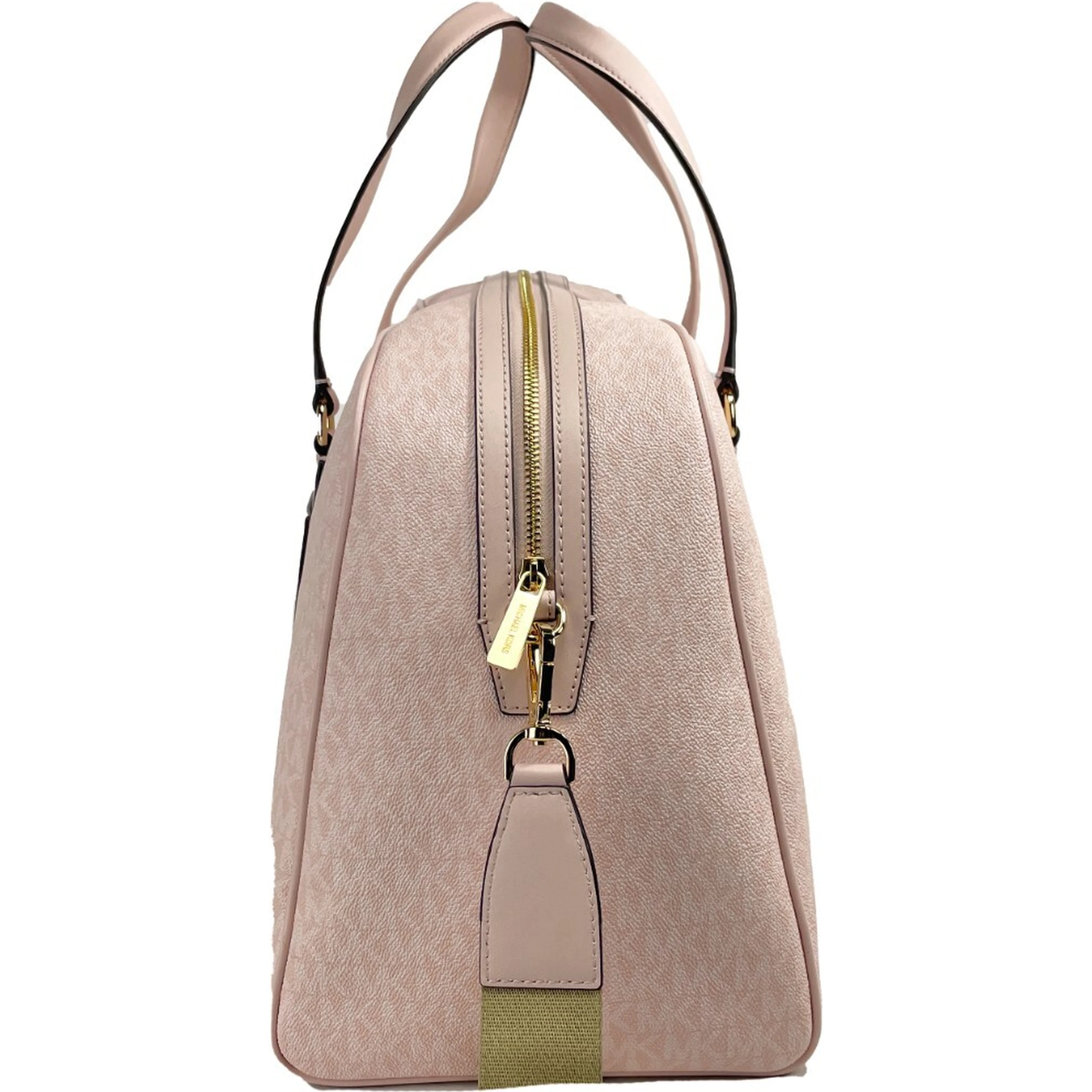 Michael Kors Travel Extra Large Powder Blush PVC Top Zip Weekender Luggage Bag