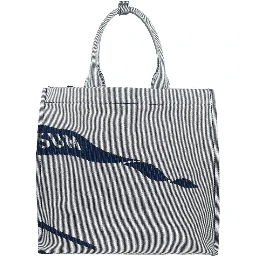 Burberry Navy EKD Canvas Tote Bag With Coin Pouch