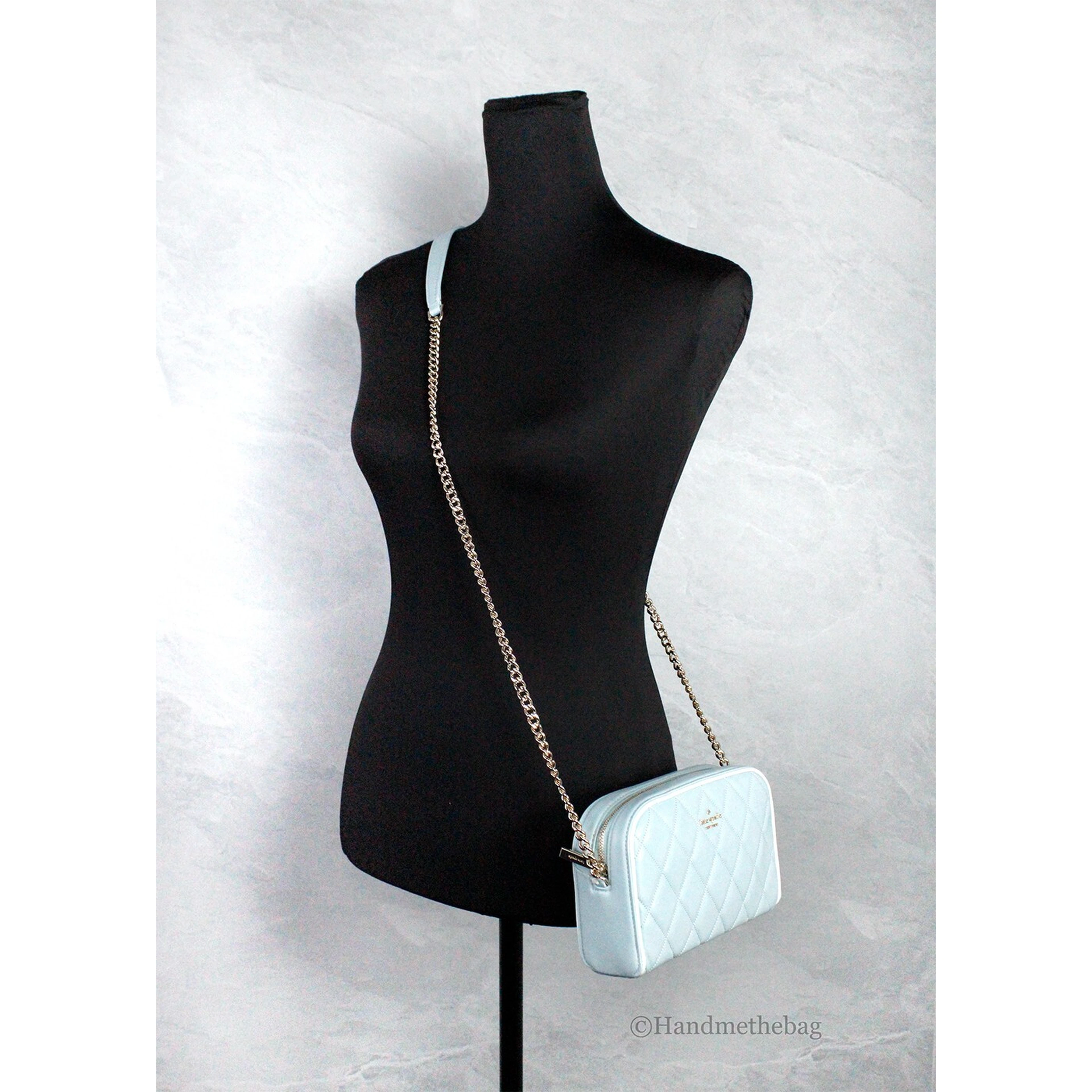Kate Spade Carey Mini Wild Sage Quilted Smooth Leather Camera Crossbody Bag