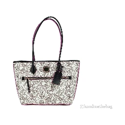 Dooney & Bourke Disney Medium Minnie Mouse Line Art Coated Cotton Tote Handbag