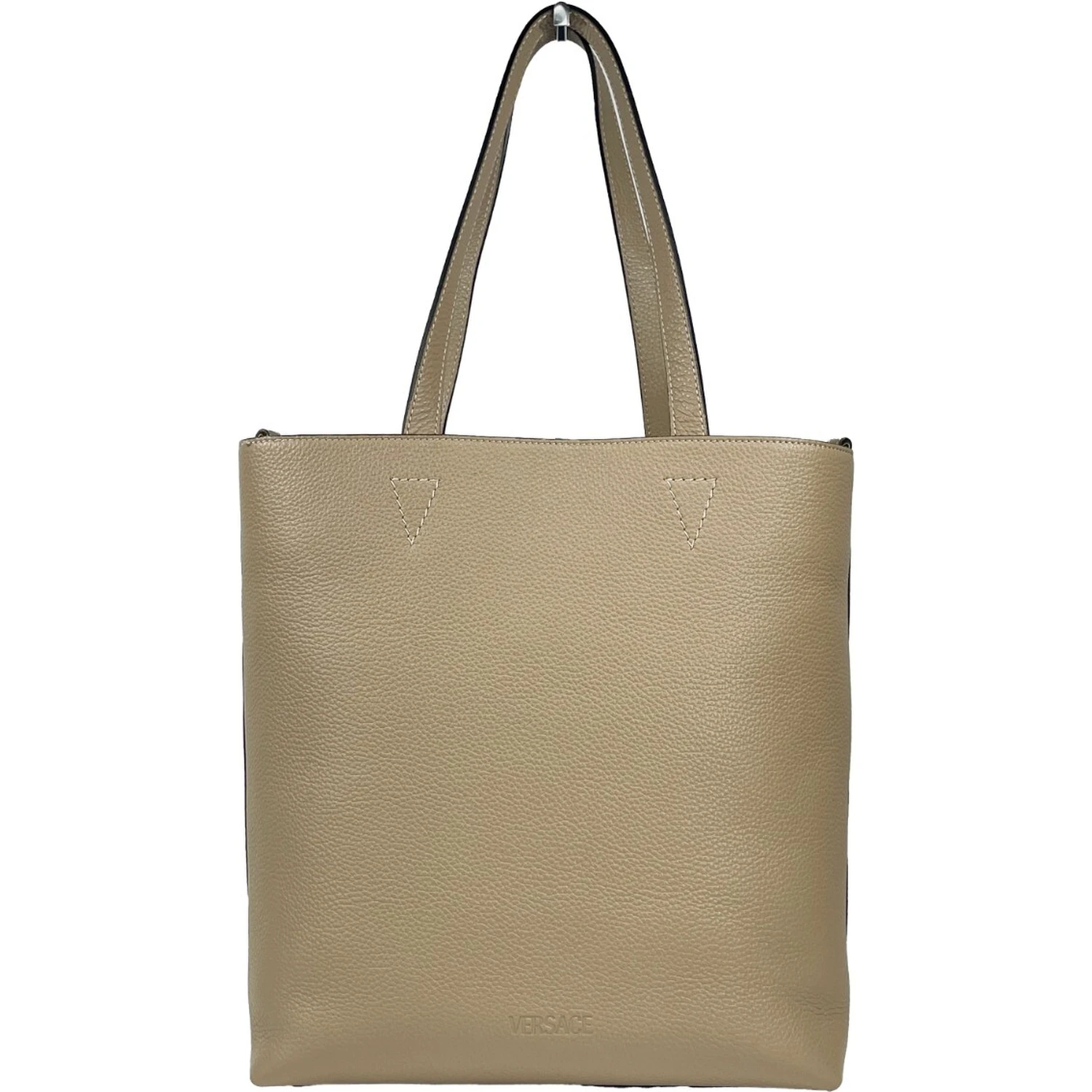 Versace Medusa Large Leather Tote Bag With Pouch