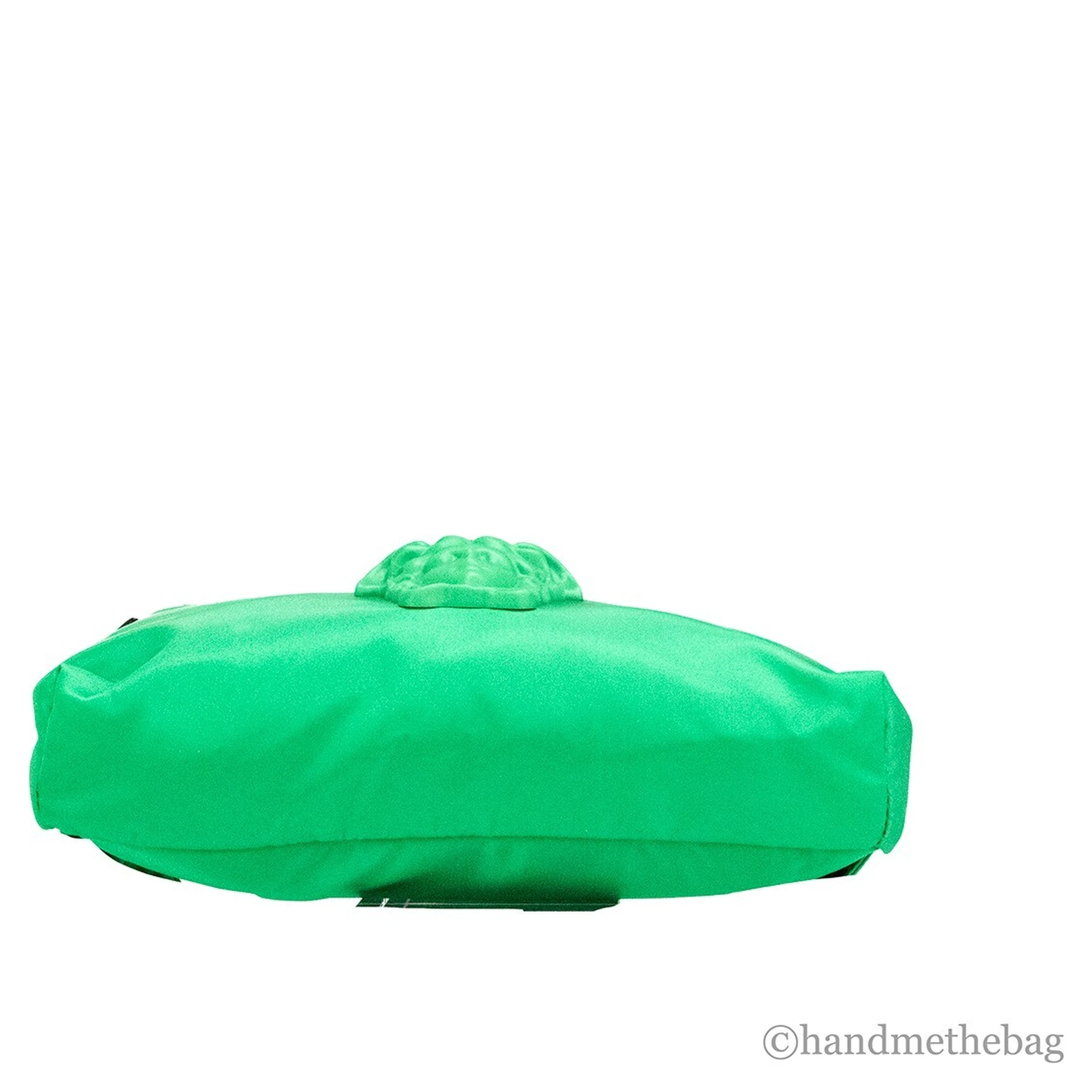 Versace Small Bright Green Nylon Matte Medusa Belt Bag Waist Fanny Pack Purse