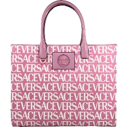 Versace Medusa Large Canvas Large Tote Bag Baby Pink