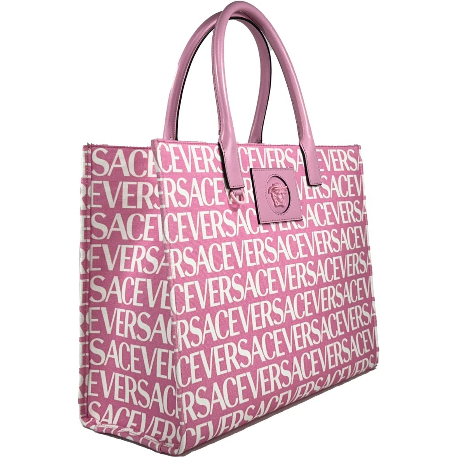 Versace Medusa Large Canvas Large Tote Bag Baby Pink