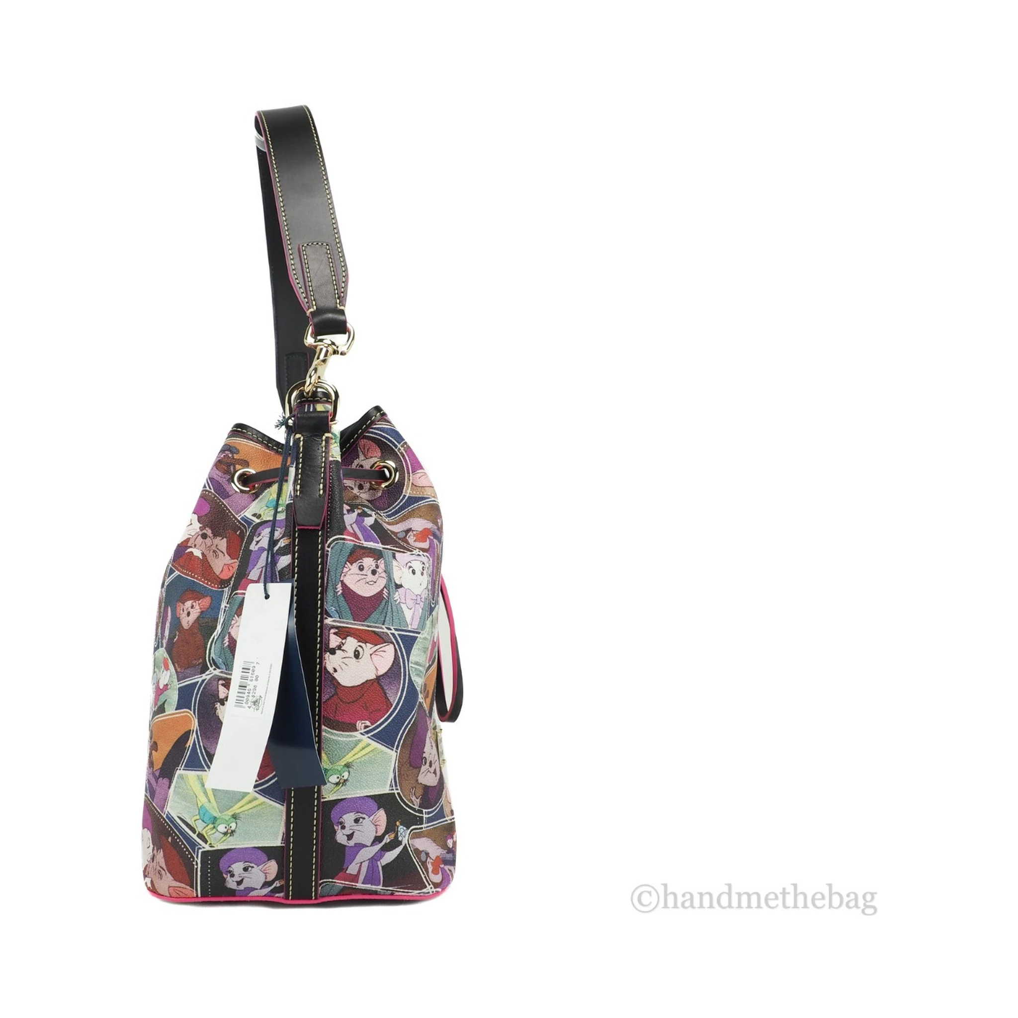 Dooney & Bourke Disney Rescuers Drawstring Bucket Shoulder Bag