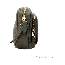 Burberry Small Branded Dark Fern Green Grainy Leather Camera Crossbody Bag
