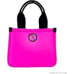 Marc Jacobs Small Neon Fuchsia Nylon Fabric Tote Convertible Bag Purse