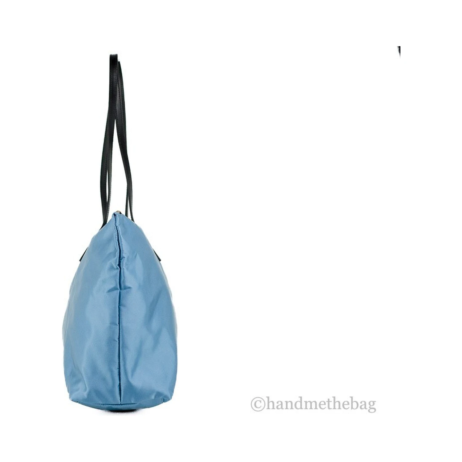 Versace Portuna Medusa Medium Cornflower Blue Nylon Leather Tote Bag Purse
