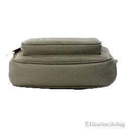 Burberry Small Branded Dark Fern Green Grainy Leather Camera Crossbody Bag