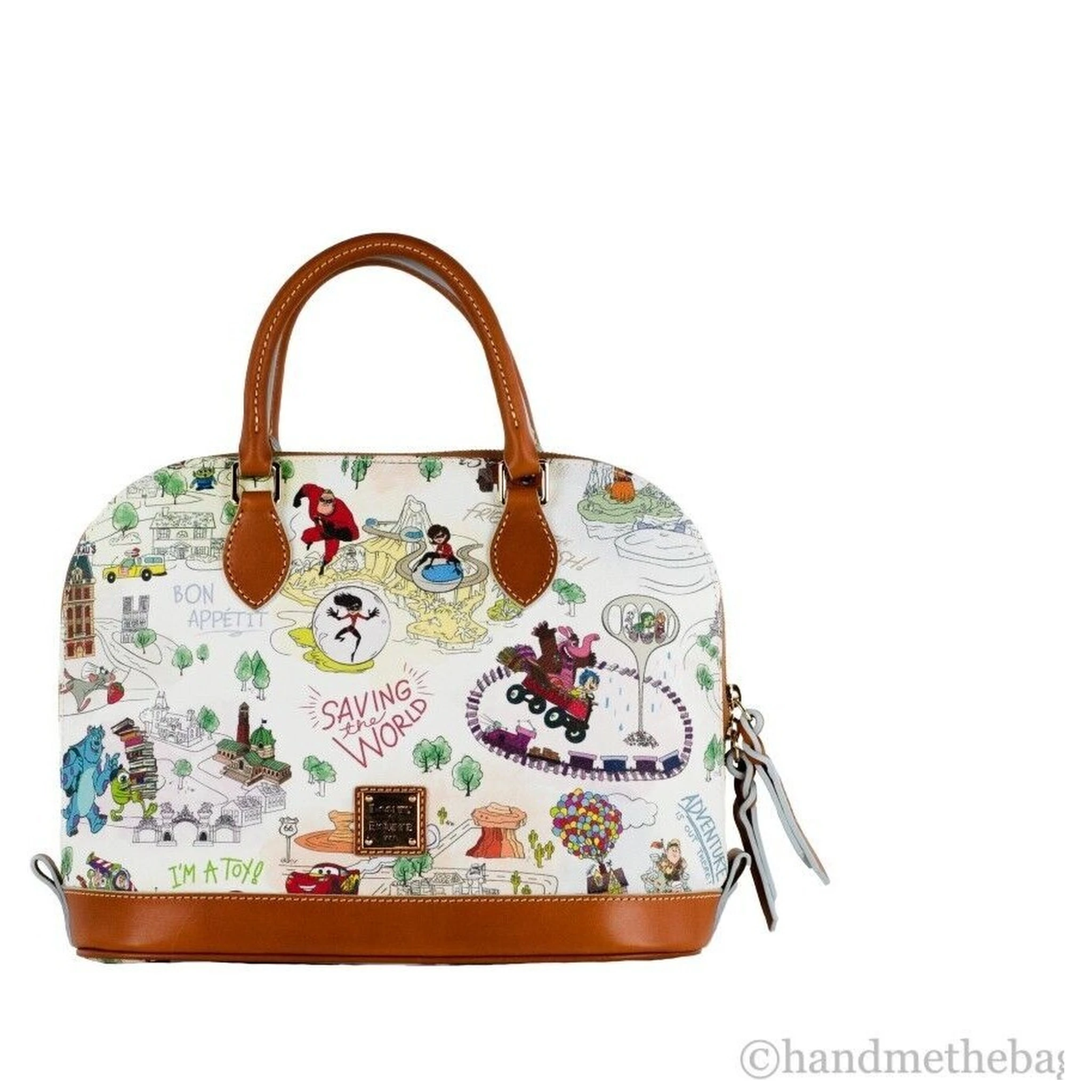 Dooney & Bourke Disney Pixar Maps Satchel Crossbody Bag Purse