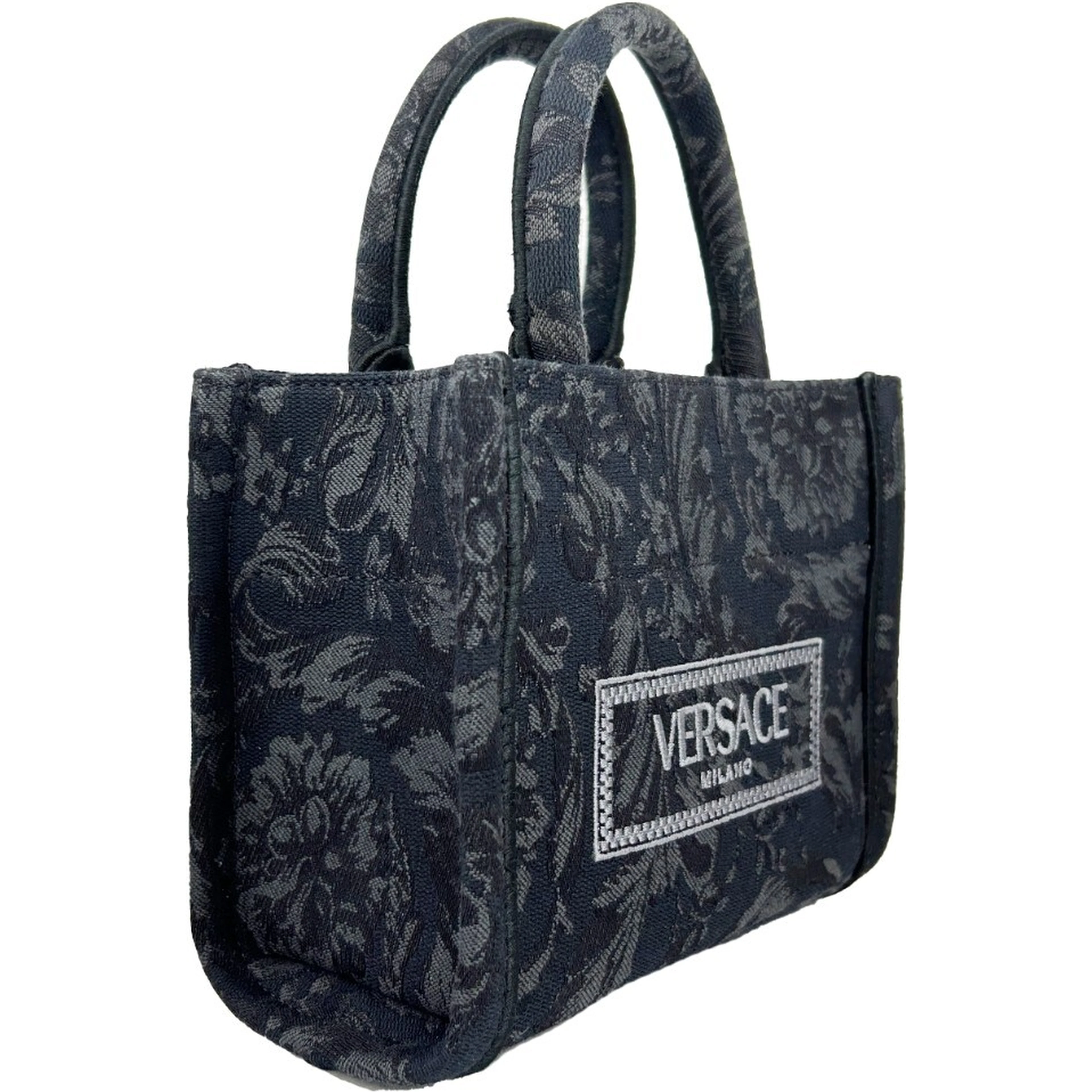 Versace Women'S 'Extra Small Athena' Shopping Bag Black