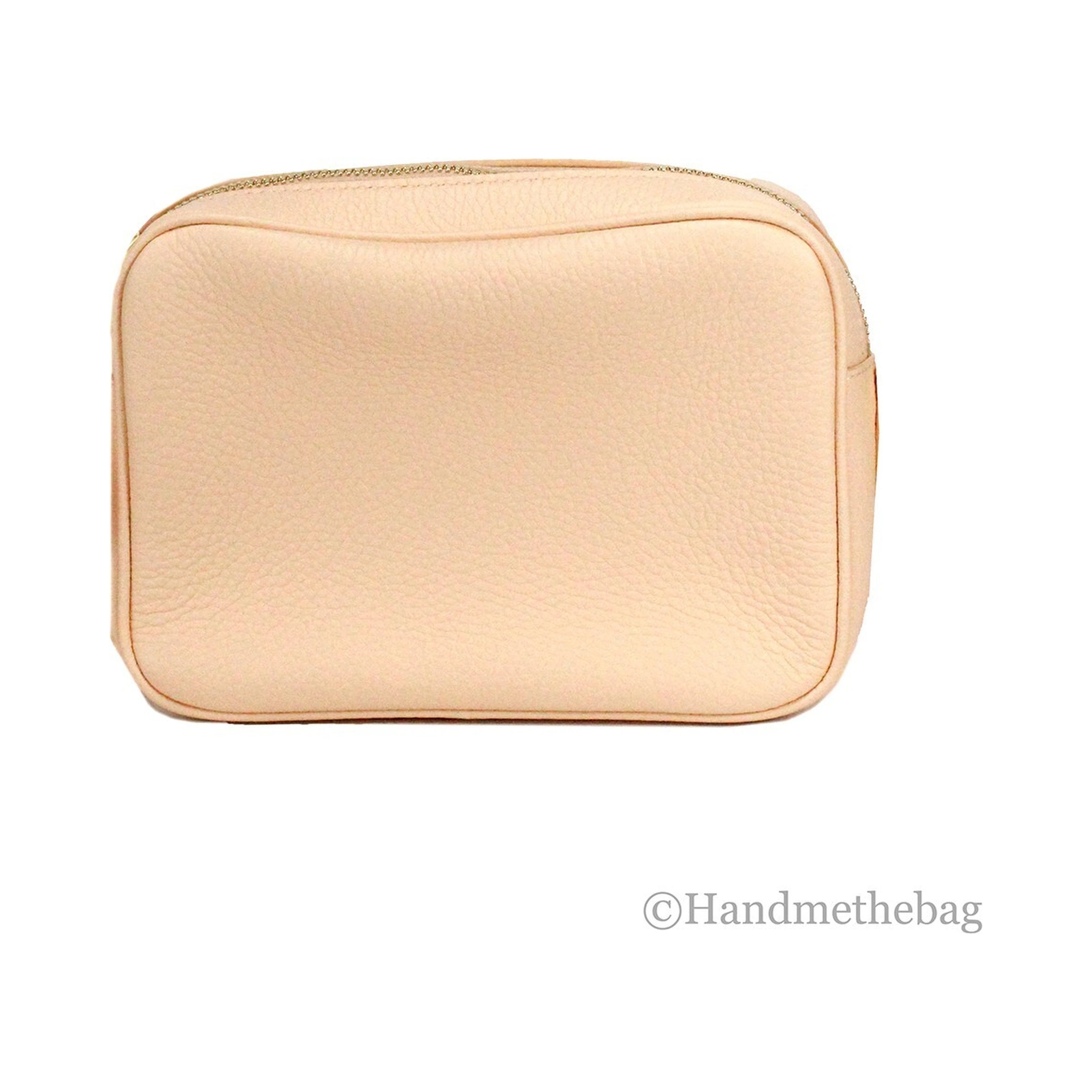 Burberry Small Branded Peach Pink Grainy Leather Camera Crossbody Bag
