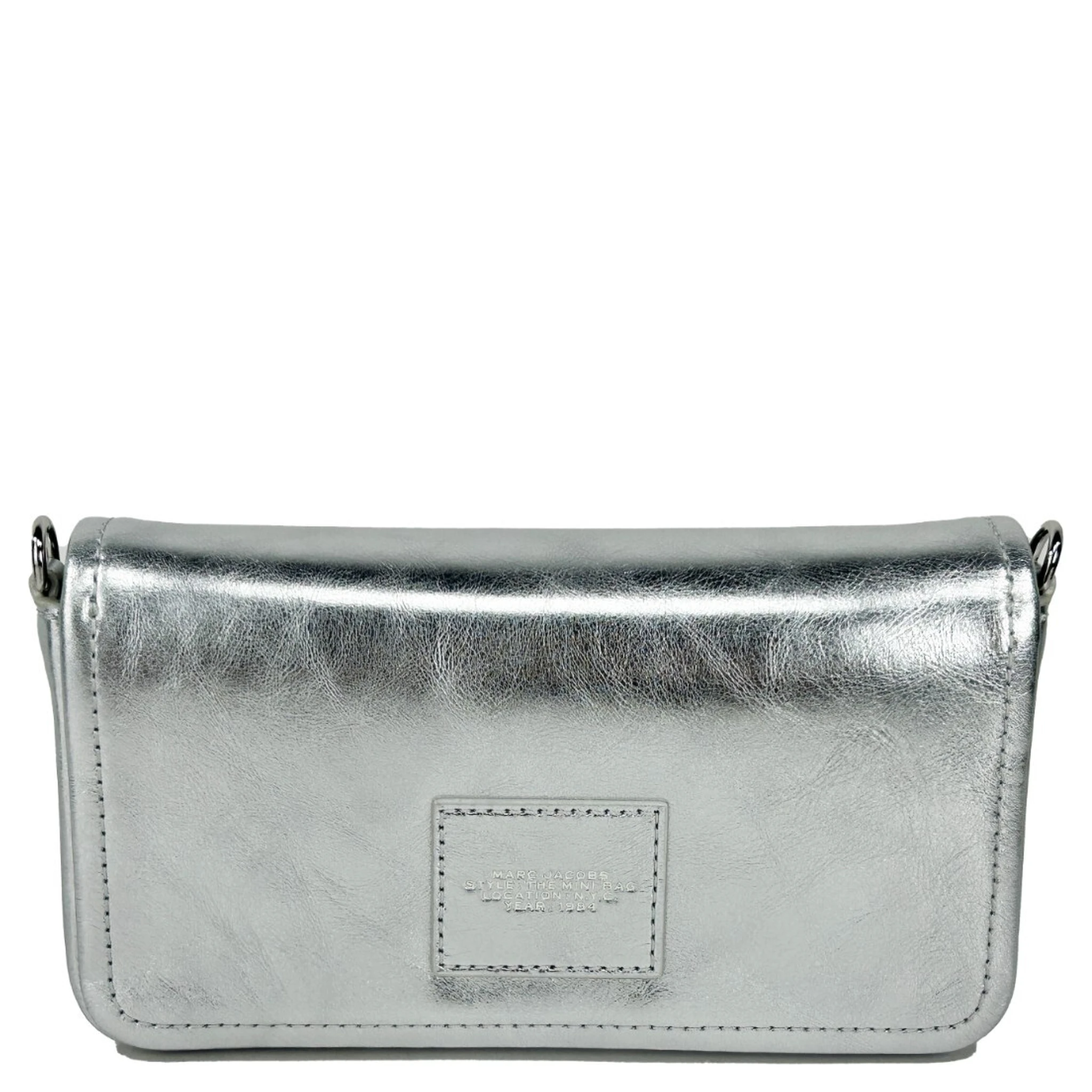 Marc Jacobs The Metallic Leather Chain Mini Bag - Silver