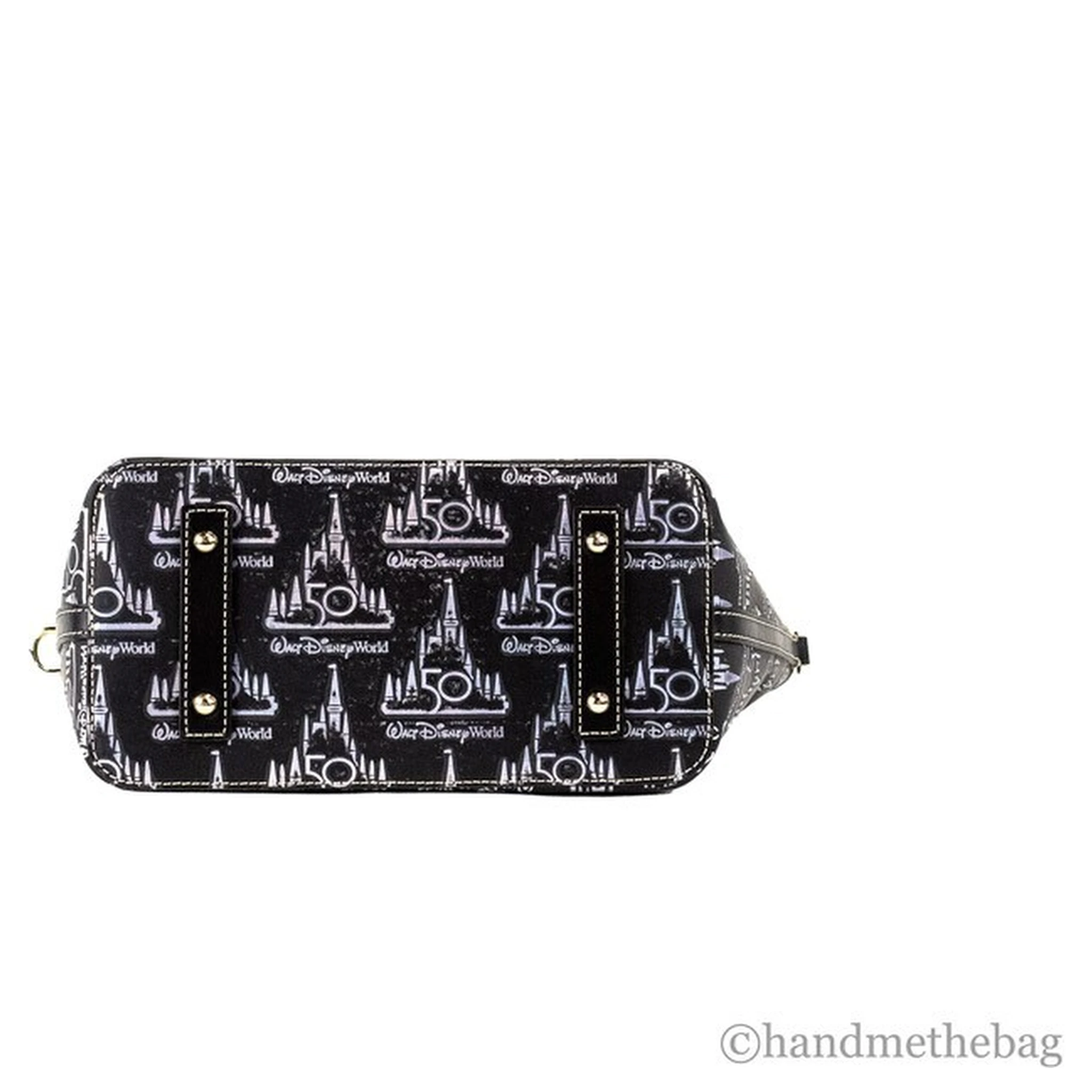 Dooney & Bourke Black Walt Disney World 50th Anniversary Leather Tote Bag