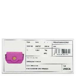 Versace La Medusa Pink Leather Shoulder Crossbody Bag Purse